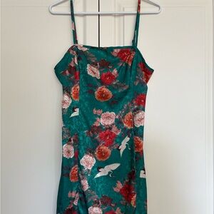 Urban Outfitters Orange Pink Mini Slip Dress Spaghetti Strap